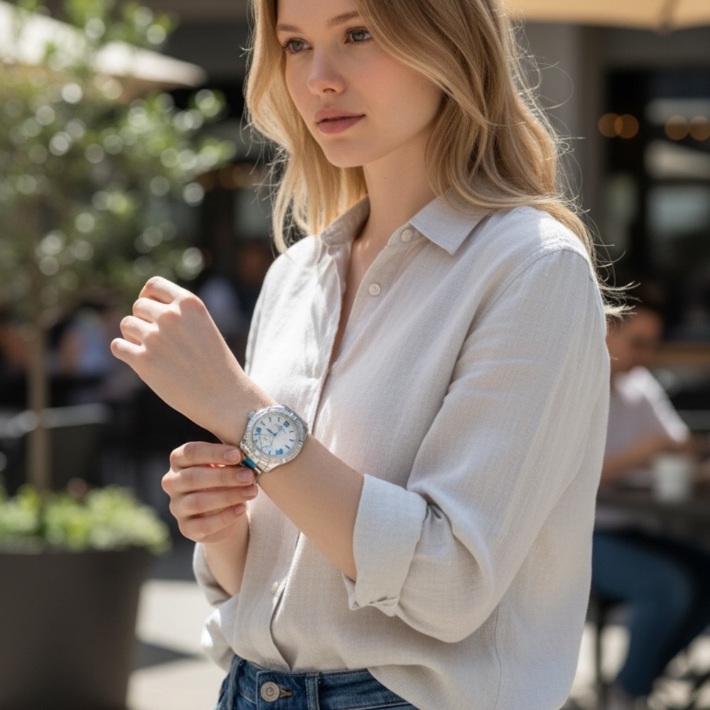 Angel Oyster Dial Ladies Watch - Picture 8 of 11